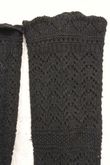 Pointelle Knit Slouch Socks Black